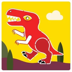 5 pochoirs dinosaures