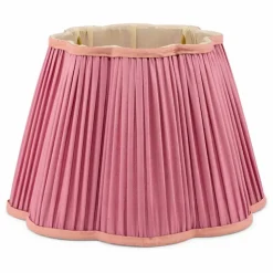 Abat-jour en soie Diya | Rose fuschia