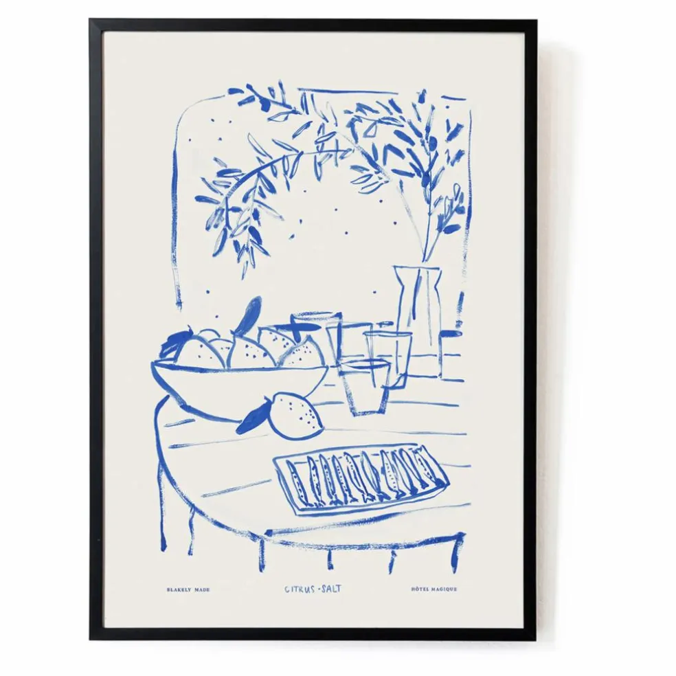 Affiche A3 Citrus and Salt par Blakely Made | Bleu