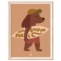 Affiche Cool Surf Hawaï | Marron