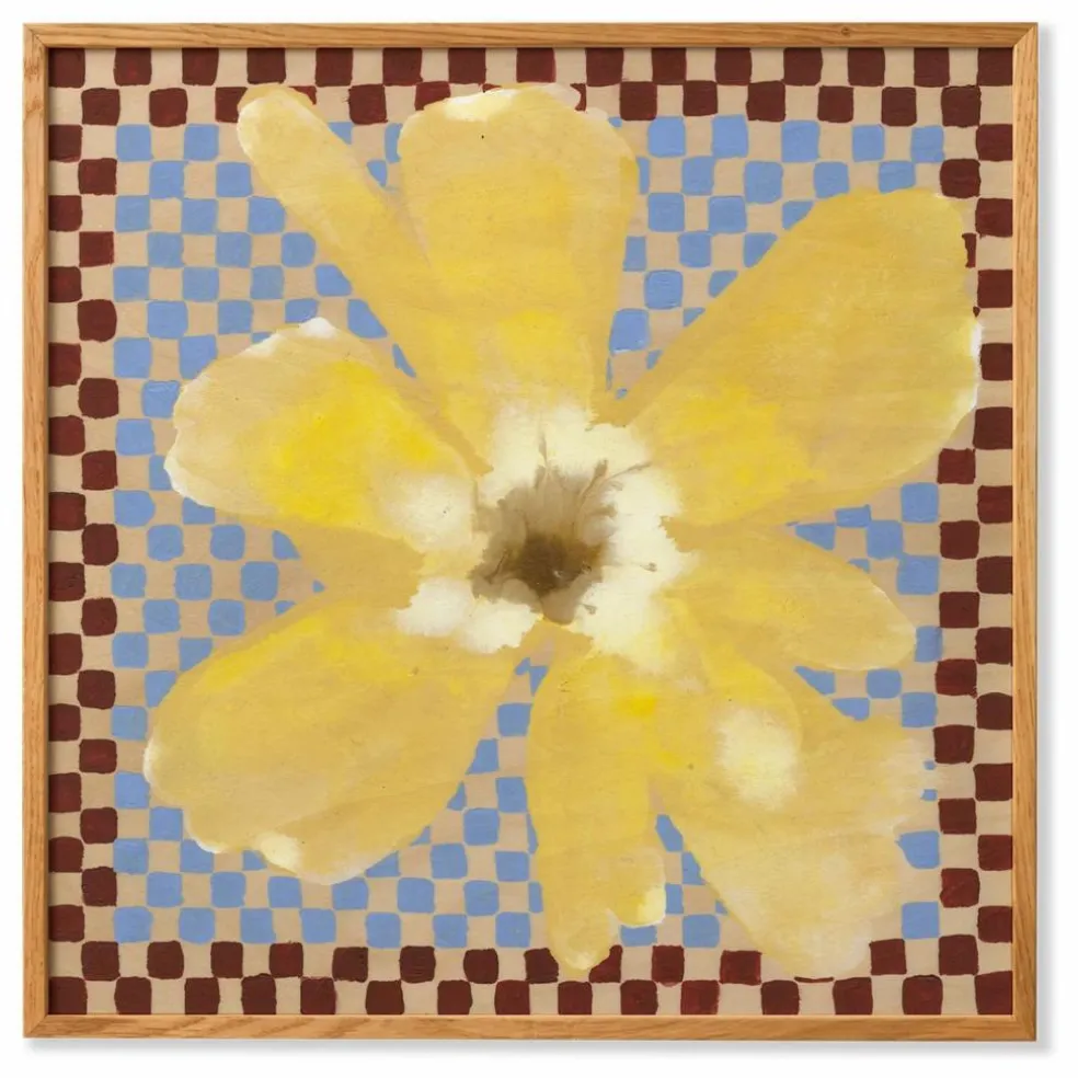Affiche Flower with Checks 03 par Liat Greenberg