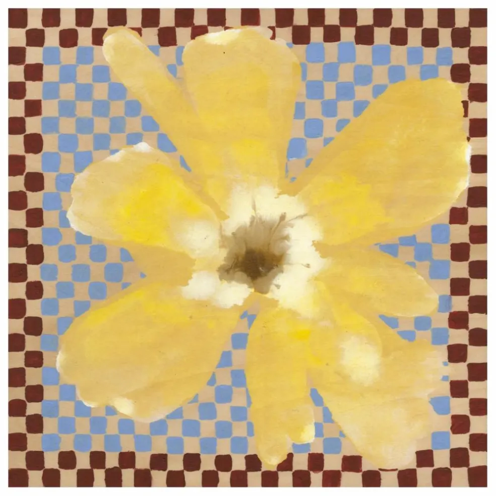 Affiche Flower with Checks 03 par Liat Greenberg