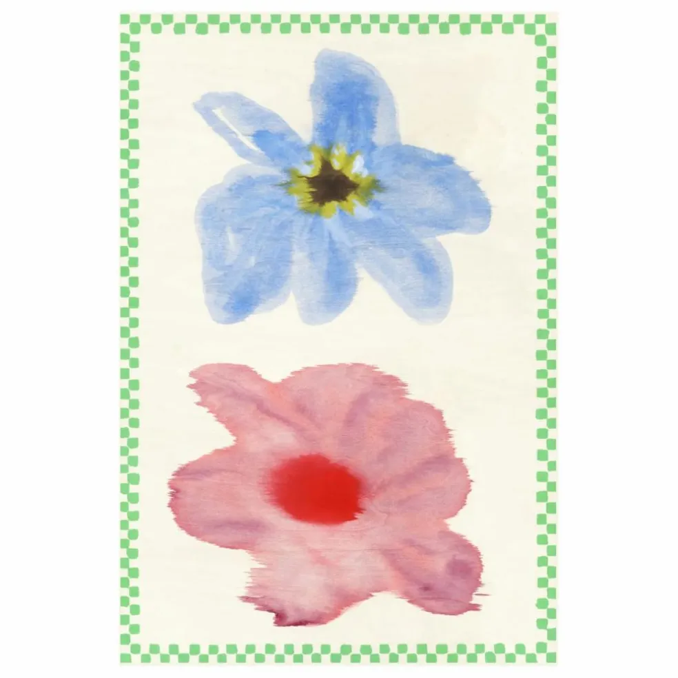 Affiche Flower with Checks 01 par Liat Greenberg