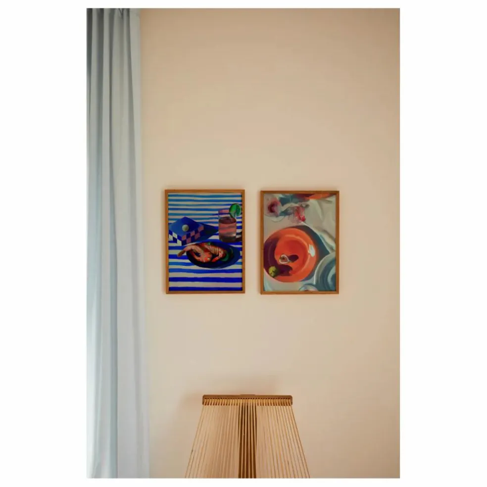 Affiche Shrimp and Stripes par Misfitting Things | Bleu