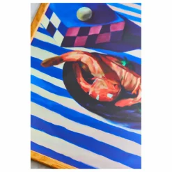 Affiche Shrimp and Stripes par Misfitting Things | Bleu