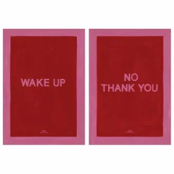 Affiches A4 Wake up - No, Thank you | Rouge
