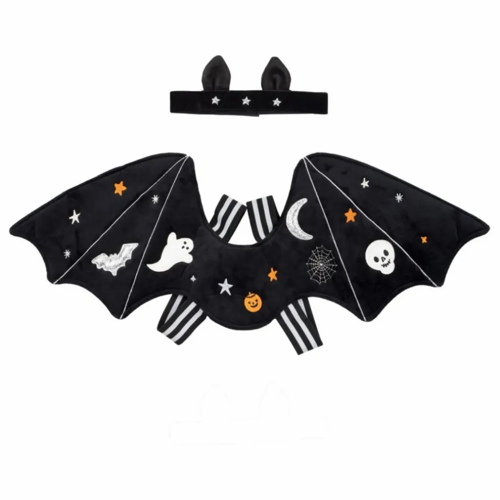 Ailes de chauve-souris brodées