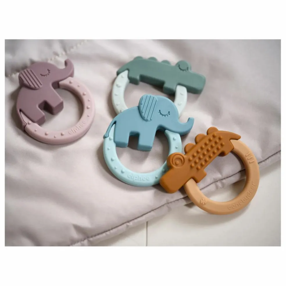 Anneau de dentition Deer - Set de 2 | Jaune moutarde