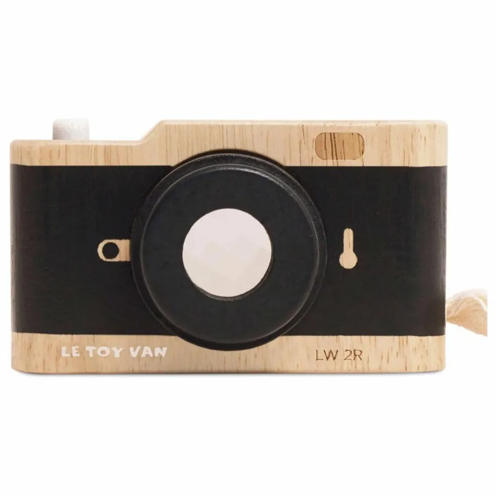 Appareil photo kaléidoscope en bois | Noir