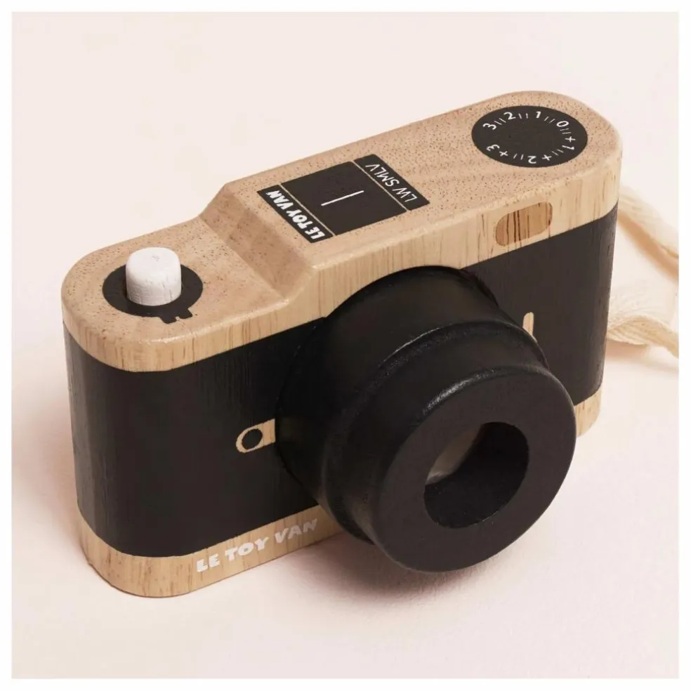 Appareil photo kaléidoscope en bois | Noir