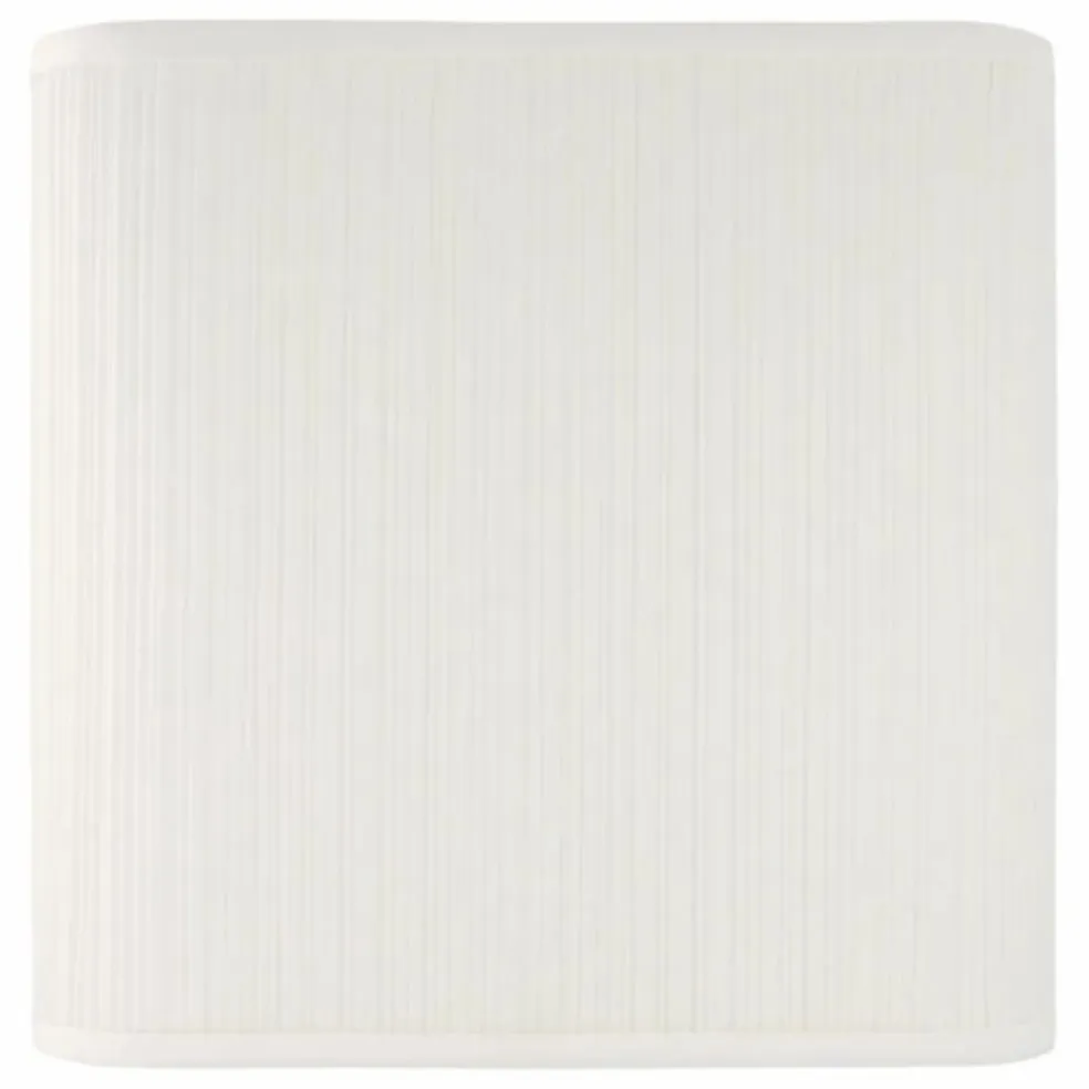 Applique Brera carrée en coton plissé | Blanc