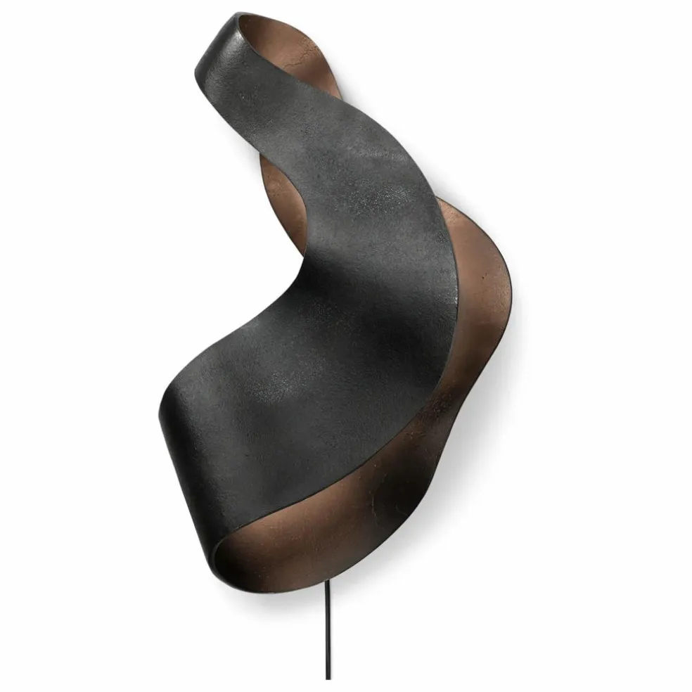 Applique Oyster en aluminium recyclé | Noir