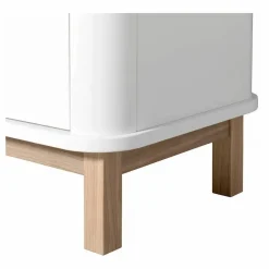 Armoire multi-rangement 3 portes en chêne | Blanc