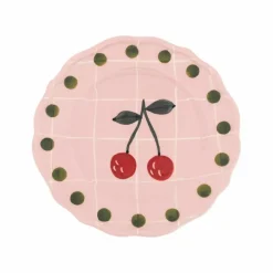 Assiette Cherry | Rose boisé
