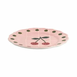 Assiette Cherry | Rose boisé