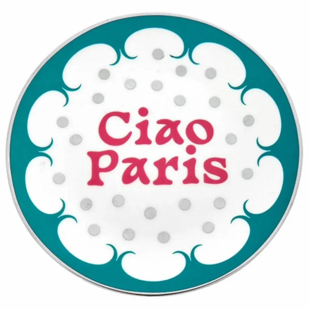 Assiette Ciao Paris | Vert foncé