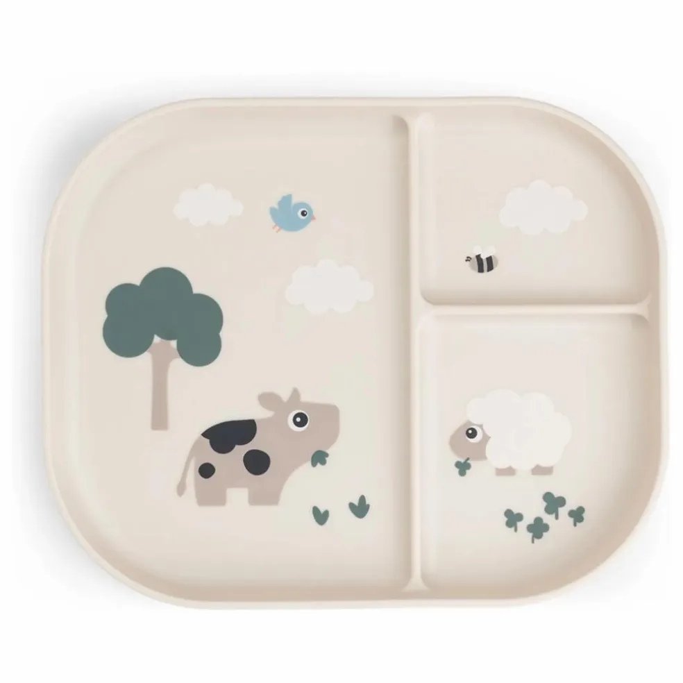 Assiette compartimentée Tiny Farm | Sable