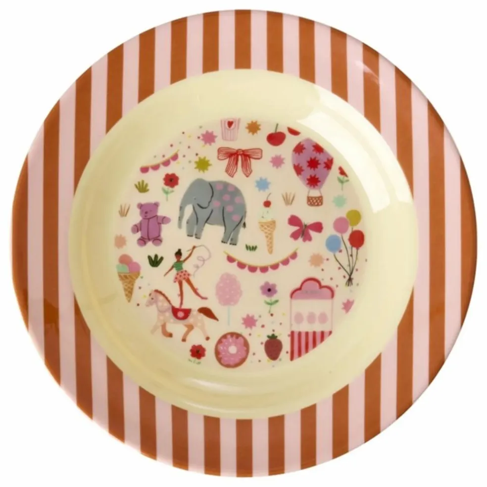 Assiette creuse en mélamine Fun Fair | Rose