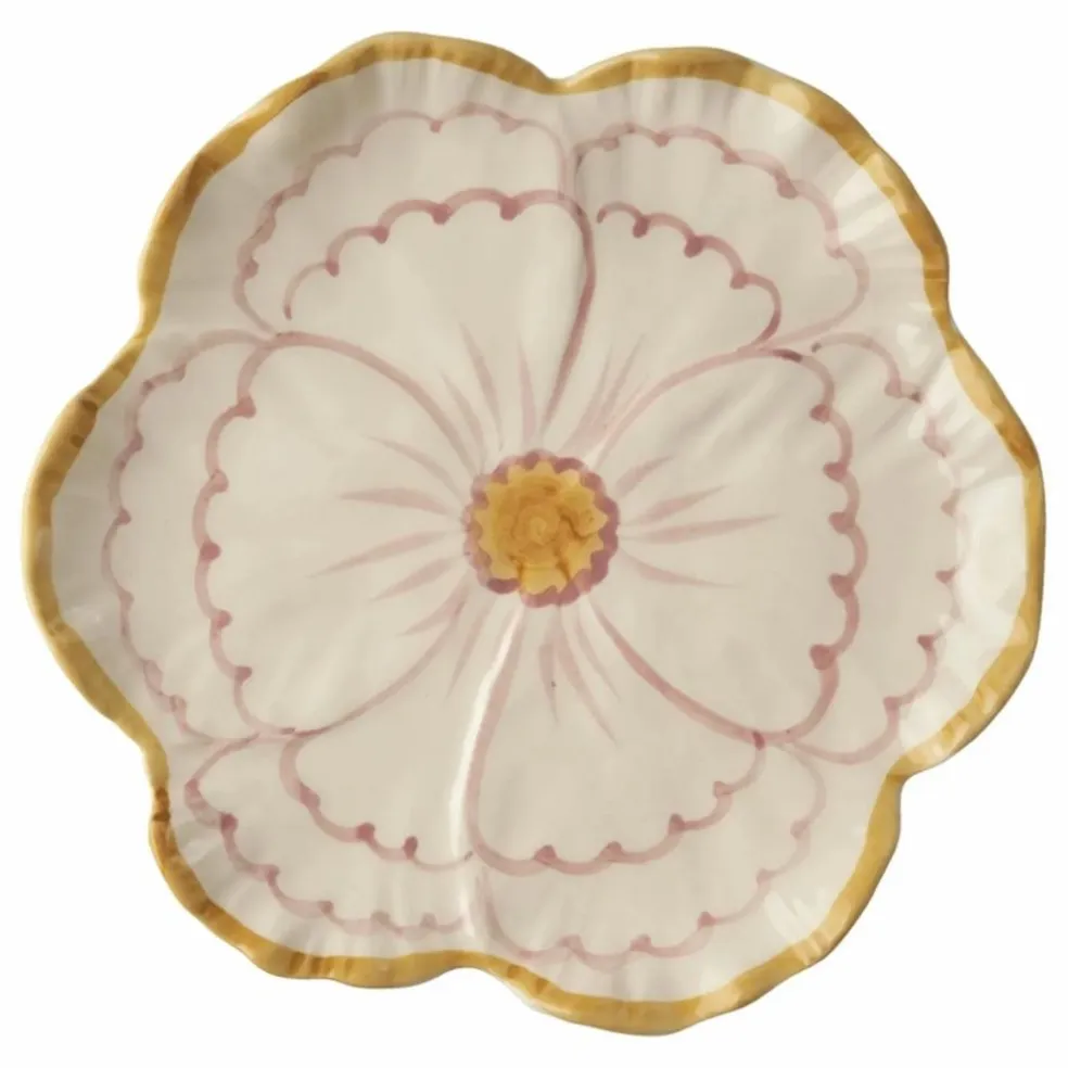 Assiette en céramique Fleur | Rose
