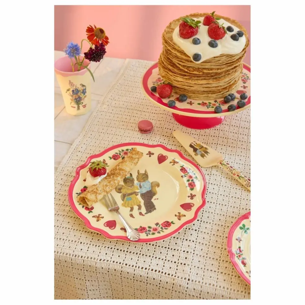 Assiette en mélamine - Rice x Nathalie Lété | Rose