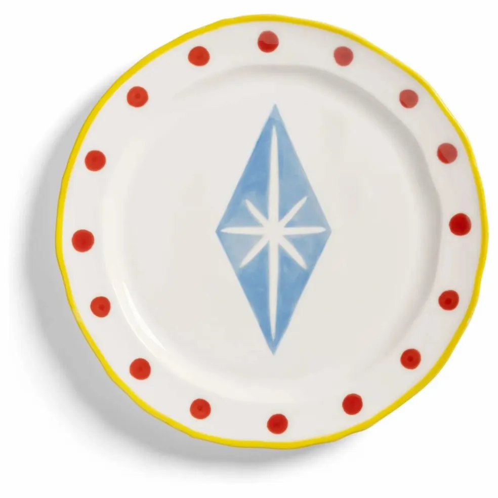 Assiette en porcelaine Festivo | Bleu ciel