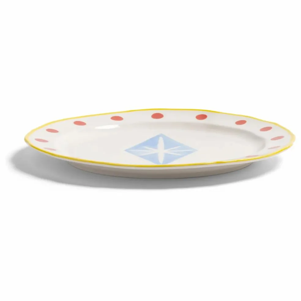 Assiette en porcelaine Festivo | Bleu ciel