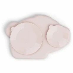 Assiette en silicone avec ventouse Pigee | Rose pâle