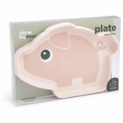 Assiette en silicone avec ventouse Pigee | Rose pâle
