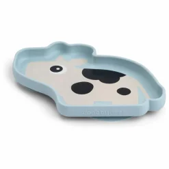 Assiette en silicone avec ventouse Dotti | Bleu ciel