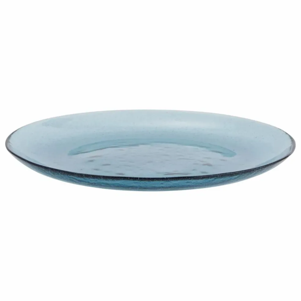 Assiette en verre coloré | Bleu