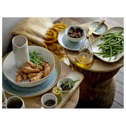 Assiette Heather en grès D21 cm | Gris vert