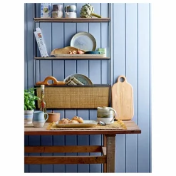 Assiette Heather en grès D27 cm | Gris vert
