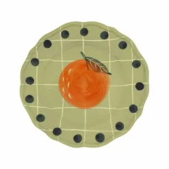 Assiette Orange | Vert d'eau