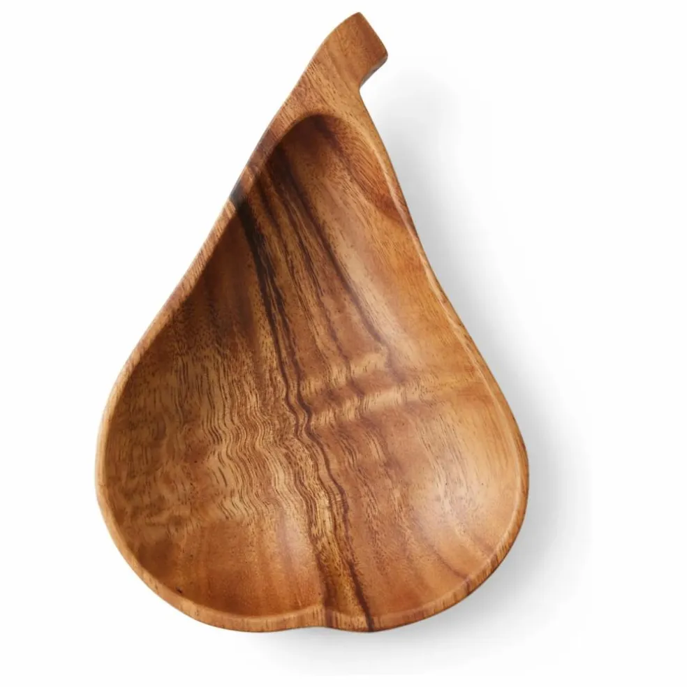 Assiette Poire en acacia