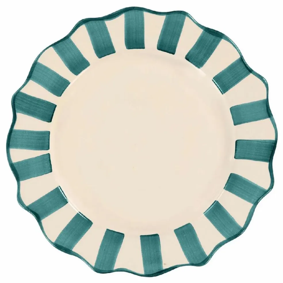 Assiette Scalloped | Vert sapin