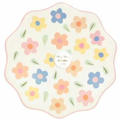 Assiettes à dîner Happy Flowers - Set de 8 | Pastel