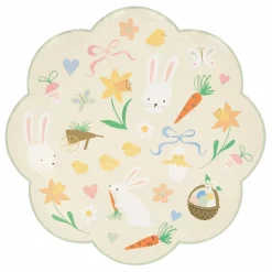 Assiettes à dîner icône de Pâques - Set de 8 | Pastel