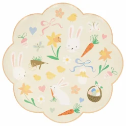 Assiettes à dîner icône de Pâques - Set de 8 | Pastel