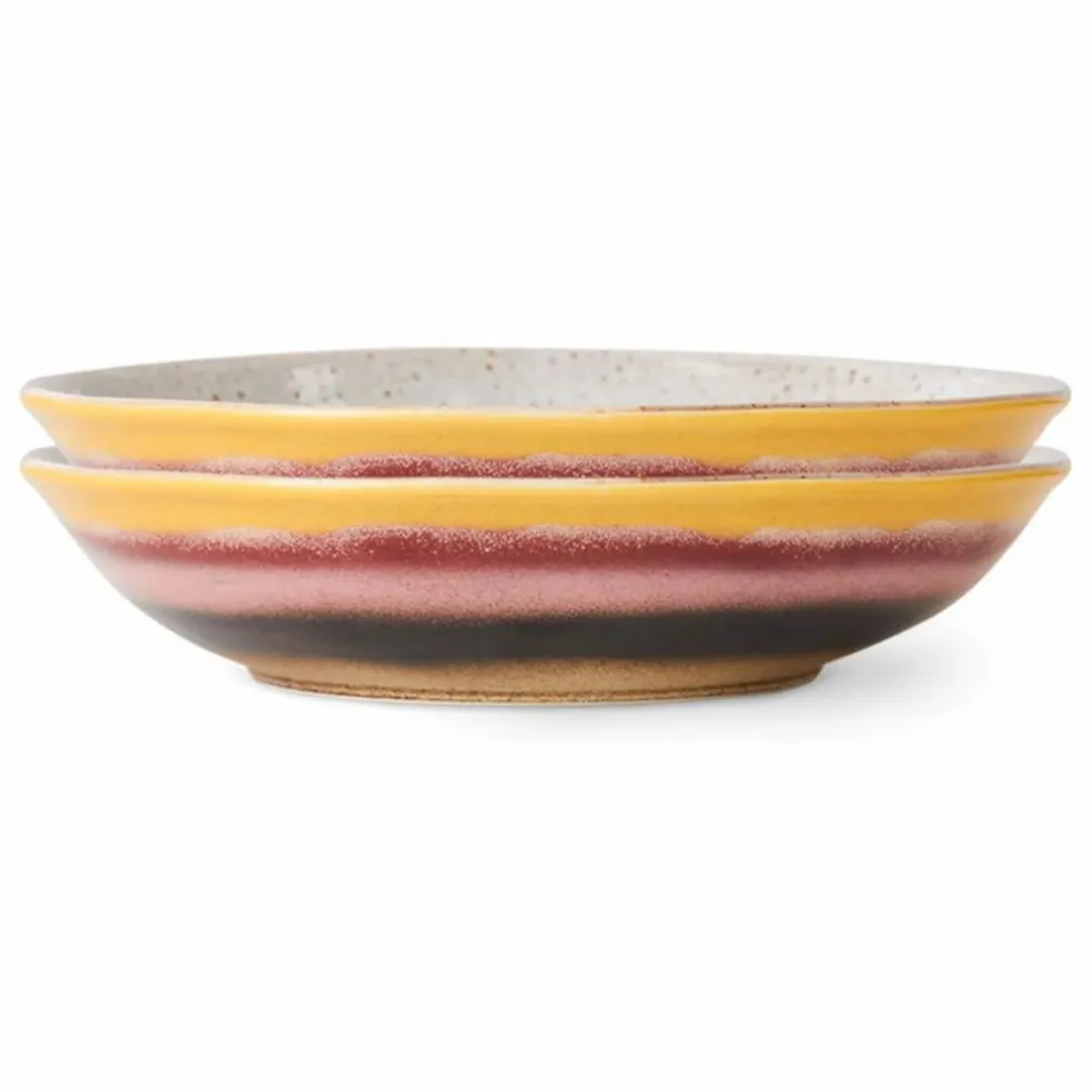 Assiettes creuses - Set de 2 | Orange