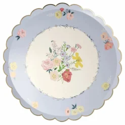 Assiettes en carton English Garden - Set de 8