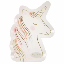 Assiettes en carton Licorne - Set de 8