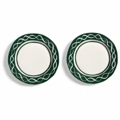 Assiettes en porcelaine Festivo - Set de 2 | Vert
