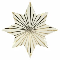 Assiettes étoiles dorées Belle Epoque - Set de 8 | Doré