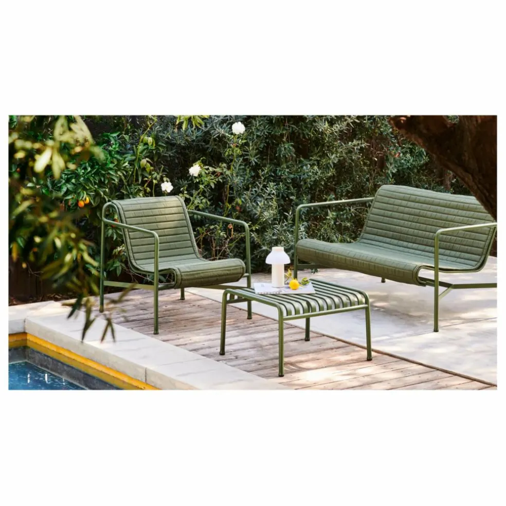 Assise pour fauteuil lounge pallissade | Olive