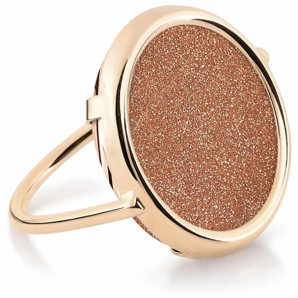 Bague Disc | Gold Sandstone