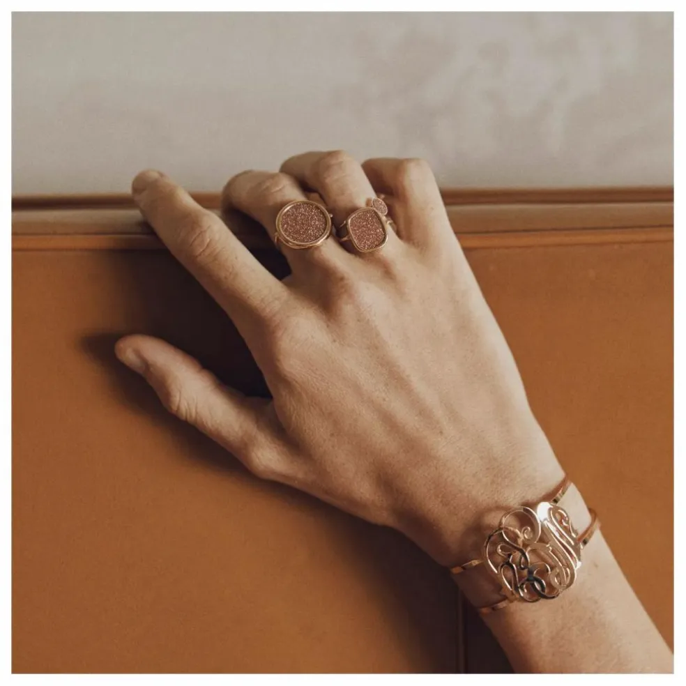 Bague Disc | Gold Sandstone