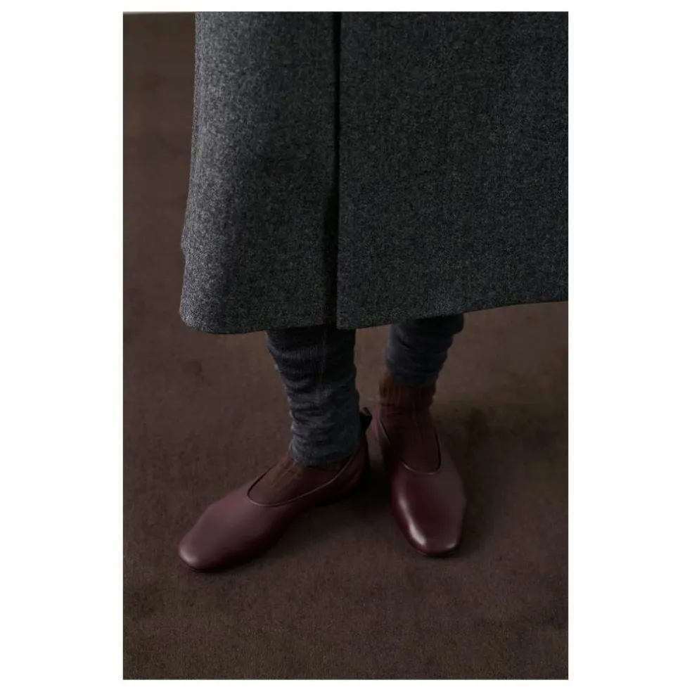 Ballerines Bala Cuir | Lie de vin