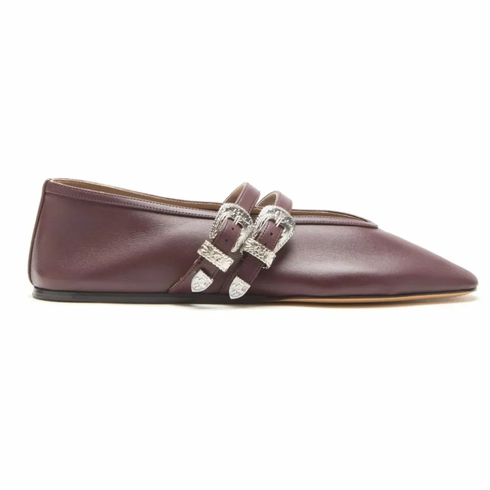 Ballerines Claudia Cuir | Chocolat