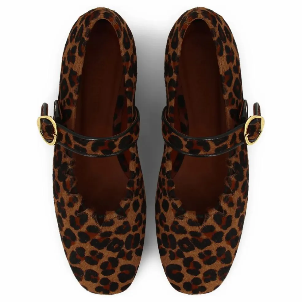Ballerines Ginger Léopard | Marron