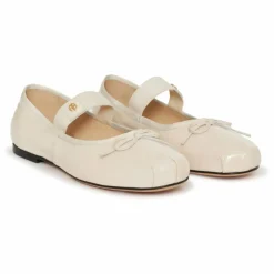 Ballerines Jolie Cuir Craquelé | Ivoire